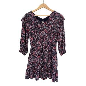 La Vie bRebecca Taylor Floral Mini Dress Womens Medium Cottagecore Fairy Boho